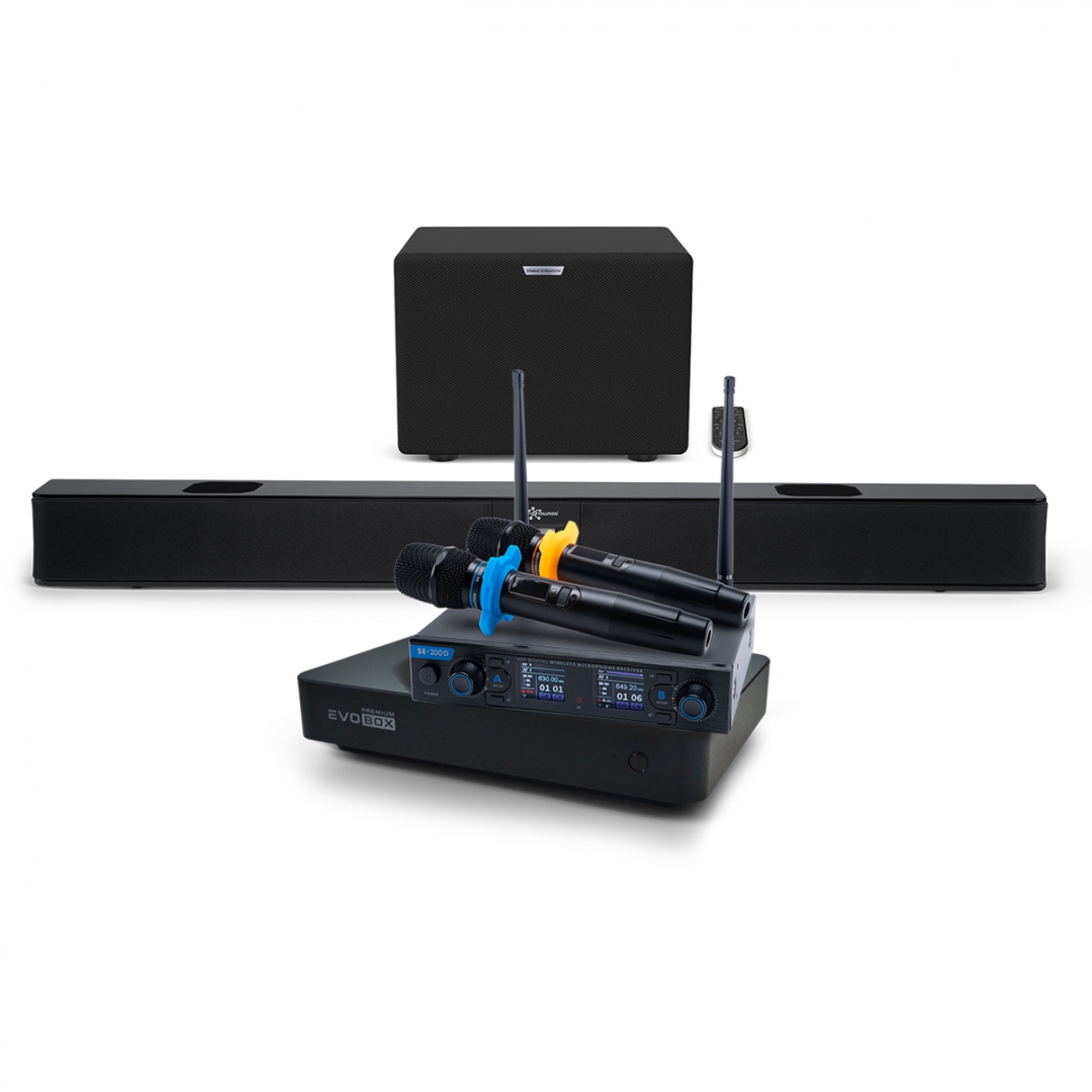 Hi-End караоке-система EVOBOX Premium + EvoSoundBar (саундбар с караоке) в Инзе