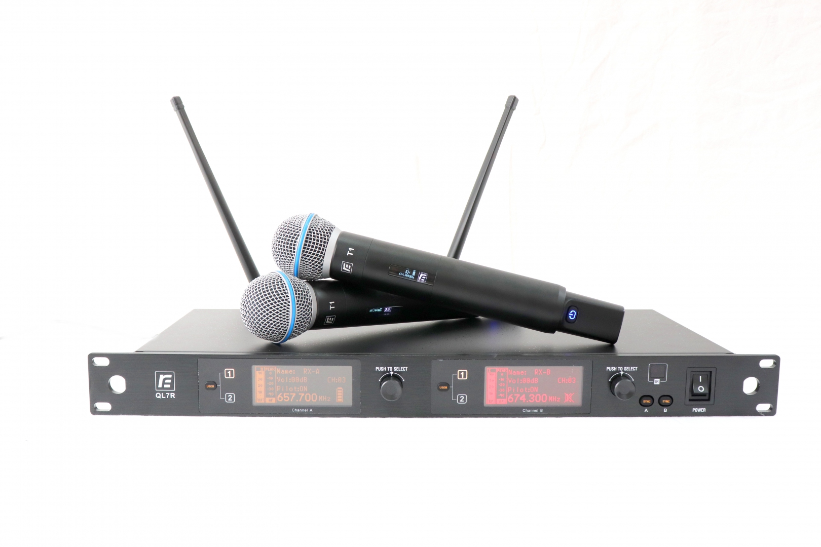 RFIntell QL7R/T1-B 720,500-754,000 МГц 2-канальная радиосистема с 2-мя ручными микрофонами в Инзе