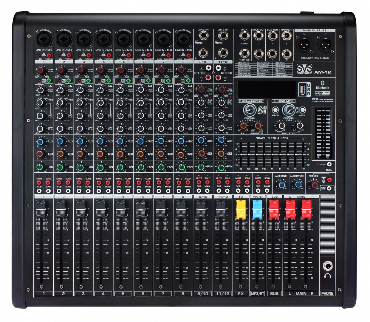 SVS Audiotechnik mixers AM-12 Микшерный пульт аналоговый, 12-канальный в Инзе